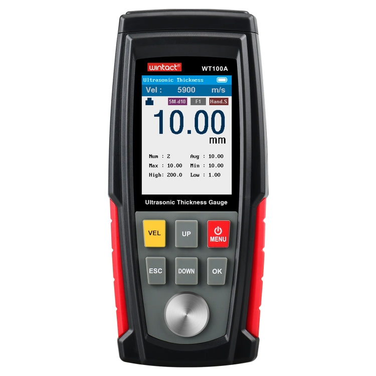 Tester per misuratore di spessore ad ultrasuoni digitale WT100A Tester per metalli digitale con ricarica USB ad alta precisione, WT100A