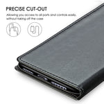 Custodia in pelle di protezione per cellulare con fibbia in pelle tinta unita retrò con cornice per foto e slot per schede e portafoglio e funzione staffa per Galaxy A40, For Galaxy A40