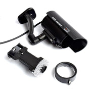 Telecamera CCTV fittizia impermeabile con LED lampeggiante per un allarme di sicurezza dall'aspetto realistico, black, Silver