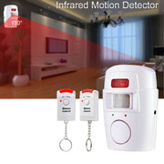 Telecomando wireless Sicurezza domestica wireless Avviso PIR Sensore a infrarossi Sistema di allarme Rilevatore di movimento antifurto Allarme Sirena da 105 dB