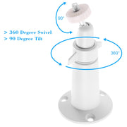 Staffa di sicurezza per soffitto da tavolo regolabile in metallo per montaggio a parete per interni ed esterni per accessori CCTV per telecamere Arlo/Arlo Pro., black, white