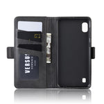 Custodia per cellulare in pelle con supporto a portafoglio per Galaxy A10 ， con portafoglio, supporto e slot per carte