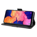 Custodia per cellulare in pelle con supporto a portafoglio per Galaxy A10 ， con portafoglio, supporto e slot per carte