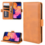 Custodia per cellulare in pelle con supporto a portafoglio per Galaxy A10 ， con portafoglio, supporto e slot per carte