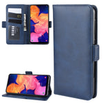 Custodia per cellulare in pelle con supporto a portafoglio per Galaxy A10 ， con portafoglio, supporto e slot per carte