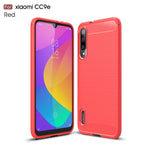 Custodia in TPU in fibra di carbonio con trama spazzolata per Xiaomi Mi CC9e / Xiaomi A3, For Xiaomi Mi CC9e
