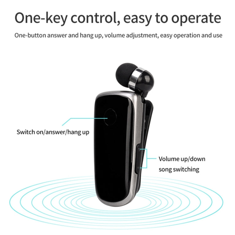 Auricolare Bluetooth senza fili K39 Chip CSR DSP In-Ear Vibrating Alert Wear Clip Auricolare vivavoce, BLACK, WHITE, BLUE, ROSE RED
