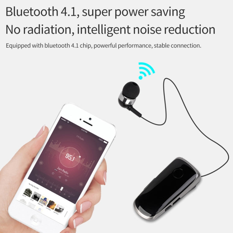 Auricolare Bluetooth senza fili K39 Chip CSR DSP In-Ear Vibrating Alert Wear Clip Auricolare vivavoce, BLACK, WHITE, BLUE, ROSE RED