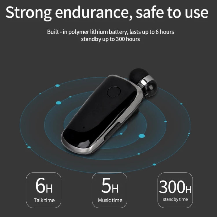 Auricolare Bluetooth senza fili K39 Chip CSR DSP In-Ear Vibrating Alert Wear Clip Auricolare vivavoce, BLACK, WHITE, BLUE, ROSE RED