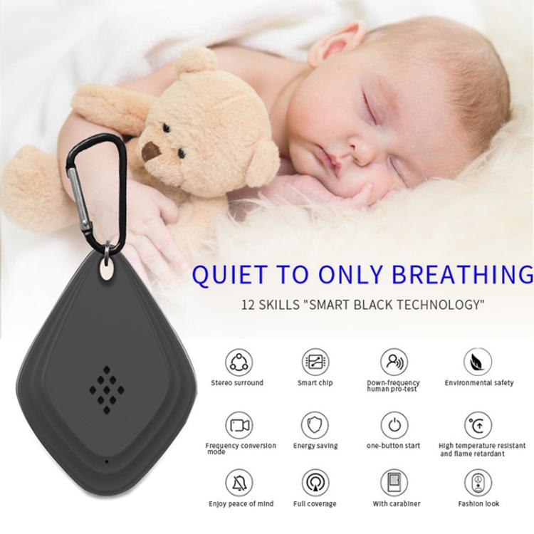Repellente per zanzare da esterno Repellente per insetti ad ultrasuoni portatile Insetticida Ricarica USB Conversione di frequenza intelligente, Black, White