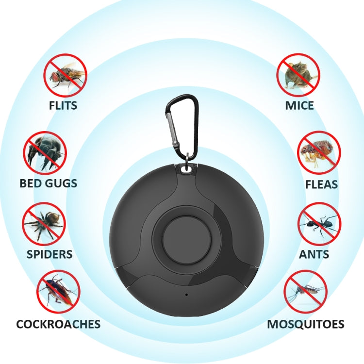 Ultrasonic Mosquito Repellent Electronics Scarafaggio Spider Ricarica USB Smart Mosquito Drive, Black, White
