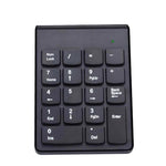 Tastierino numerico mini USB a 18 tasti da 2,4 GHz, Wireless Black