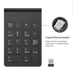 Tastierino numerico mini USB a 18 tasti da 2,4 GHz, Wireless Black