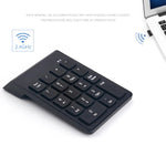 Tastierino numerico mini USB a 18 tasti da 2,4 GHz, Wireless Black