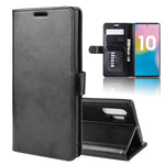 R64 Texture Custodia in pelle pieghevole orizzontale singola per Galaxy Note 10+, con supporto, slot per carte e portafoglio, For Galaxy Note 10+