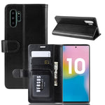R64 Texture Custodia in pelle pieghevole orizzontale singola per Galaxy Note 10+, con supporto, slot per carte e portafoglio, For Galaxy Note 10+