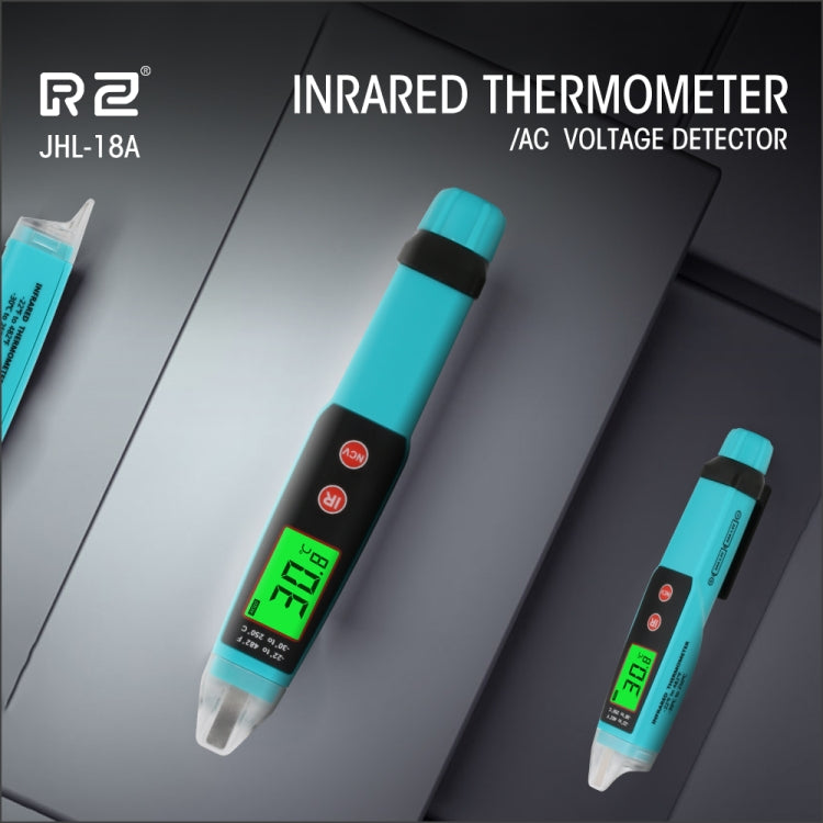 JHL-18A Termometro digitale senza contatto Rilevatore di tensione CA Termometro a infrarossi Tipo di penna Tester di tensione di induzione portatile