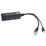 Splitter Power Over Ethernet Ingresso 48 V e uscita 12 V Adattatore splitter PoE 48 V, consente alla telecamera IP 12 V CC di diventare telecamera POE, Power Over Ethernet Splitter