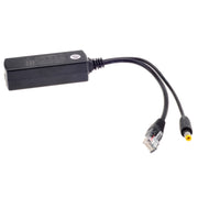 Splitter Power Over Ethernet Ingresso 48 V e uscita 12 V Adattatore splitter PoE 48 V, consente alla telecamera IP 12 V CC di diventare telecamera POE, Power Over Ethernet Splitter