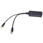 Splitter Power Over Ethernet Ingresso 48 V e uscita 12 V Adattatore splitter PoE 48 V, consente alla telecamera IP 12 V CC di diventare telecamera POE, Power Over Ethernet Splitter