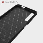 Custodia in TPU in fibra di carbonio con trama spazzolata per Huawei Honor 9X / 9X Pro, For Huawei Honor 9X