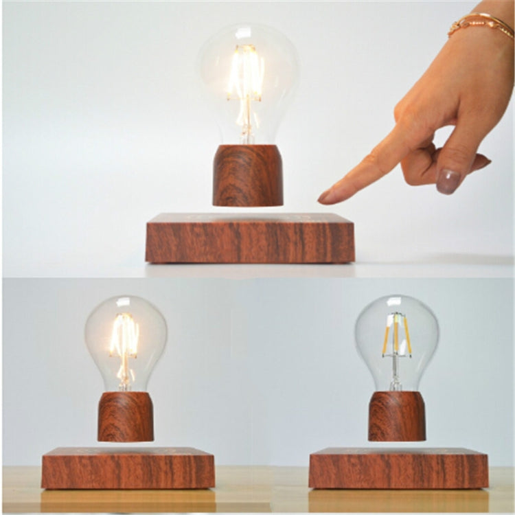 Lampada decorativa per la casa a LED con substrato color legno a lampadina flottante magnetica retrò