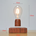 Lampada decorativa per la casa a LED con substrato color legno a lampadina flottante magnetica retrò