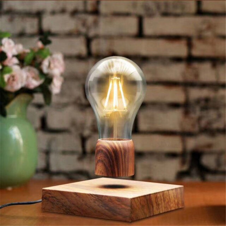 Lampada decorativa per la casa a LED con substrato color legno a lampadina flottante magnetica retrò