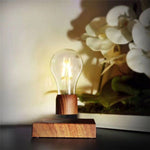 Lampada decorativa per la casa a LED con substrato color legno a lampadina flottante magnetica retrò