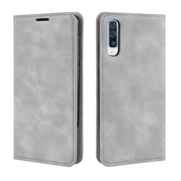 Custodia in pelle con ventosa magnetica per affari in pelle retrò con supporto per borsa-mandrino per Galaxy A50, For Galaxy A50