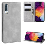 Custodia in pelle con ventosa magnetica per affari in pelle retrò con supporto per borsa-mandrino per Galaxy A50, For Galaxy A50