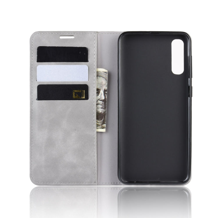 Custodia in pelle con ventosa magnetica per affari in pelle retrò con supporto per borsa-mandrino per Galaxy A50, For Galaxy A50