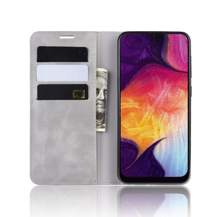 Custodia in pelle con ventosa magnetica per affari in pelle retrò con supporto per borsa-mandrino per Galaxy A50, For Galaxy A50