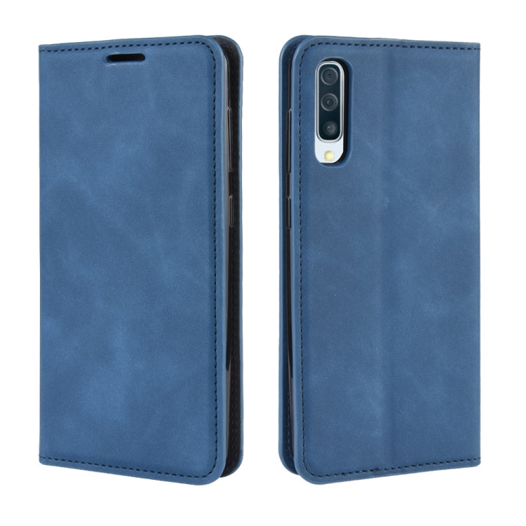 Custodia in pelle con ventosa magnetica per affari in pelle retrò con supporto per borsa-mandrino per Galaxy A50, For Galaxy A50