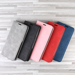 Custodia in pelle con ventosa magnetica per affari in pelle retrò con supporto per borsa-mandrino per Galaxy A30, For Galaxy A30