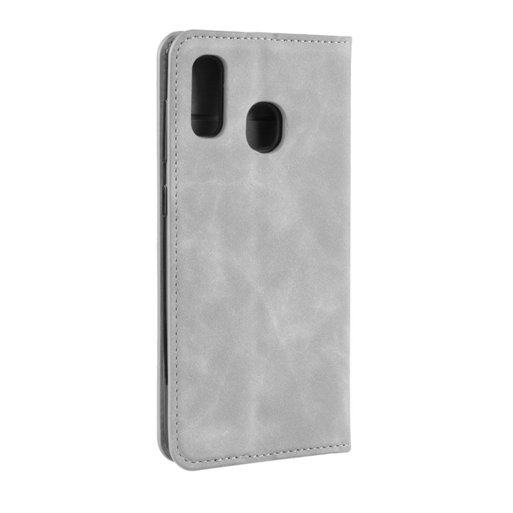 Custodia in pelle con ventosa magnetica per affari in pelle retrò con supporto per borsa-mandrino per Galaxy A30, For Galaxy A30
