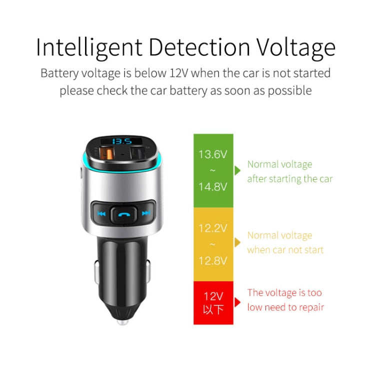 Lettore MP3 multifunzione BC41, ricevitore Bluetooth, caricatore USB, accendisigari per auto, BC41