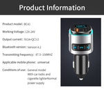 Lettore MP3 multifunzione BC41, ricevitore Bluetooth, caricatore USB, accendisigari per auto, BC41