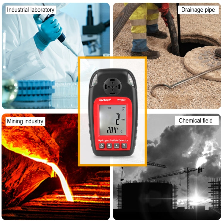 Rilevatore gas idrogeno solforato H2S WINTACT WT8822