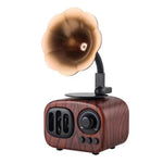 Mini altoparlante Bluetooth portatile in legno retrò Altoparlante wireless Altoparlante esterno Sistema audio TF Radio FM Subwoofer musicale