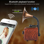 Mini altoparlante Bluetooth portatile in legno retrò Altoparlante wireless Altoparlante esterno Sistema audio TF Radio FM Subwoofer musicale