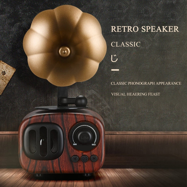 Mini altoparlante Bluetooth portatile in legno retrò Altoparlante wireless Altoparlante esterno Sistema audio TF Radio FM Subwoofer musicale