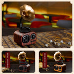 Mini altoparlante Bluetooth portatile in legno retrò Altoparlante wireless Altoparlante esterno Sistema audio TF Radio FM Subwoofer musicale