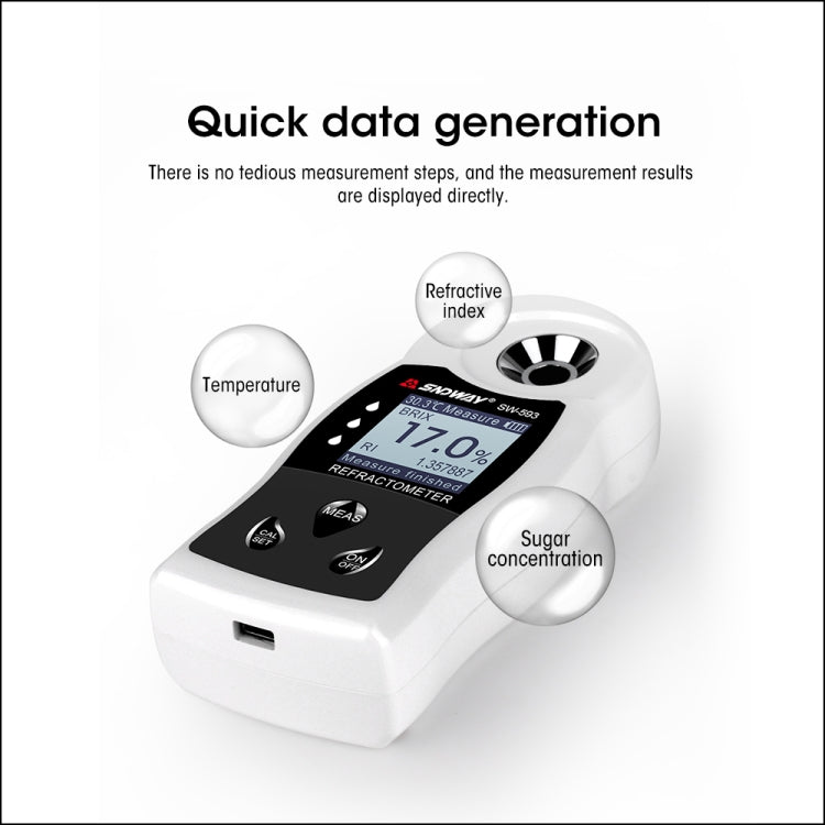 Rifrattometro digitale SNDWAY SW-593 misuratore zucchero Brix