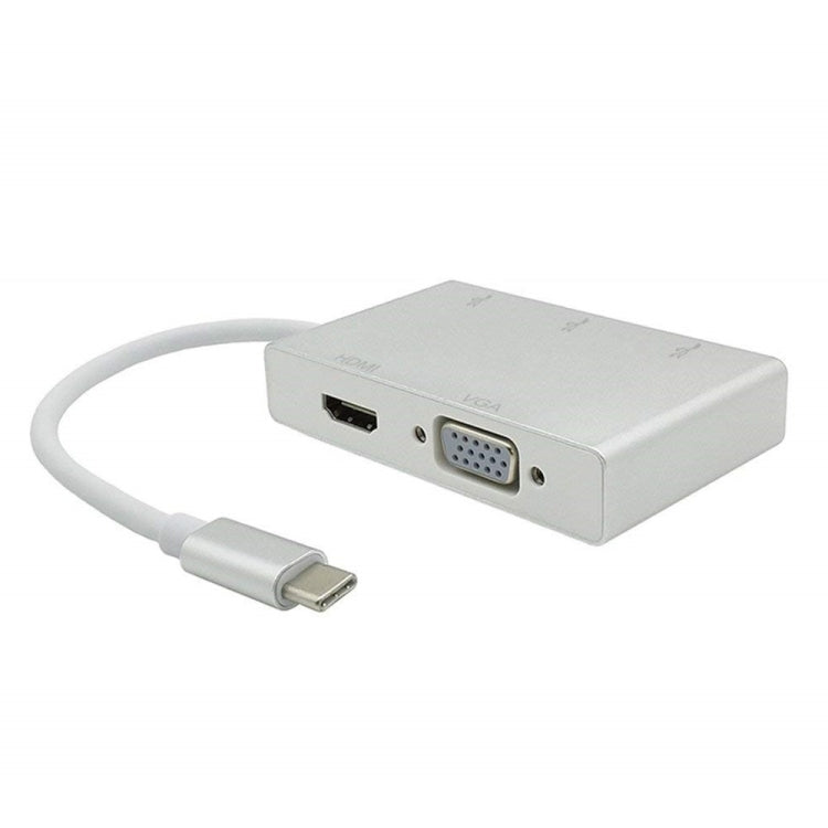 Adattatore Hub USB-C 5 in 1 HDMI VGA 3xUSB3.0