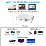 Adattatore Hub USB-C 5 in 1 HDMI VGA 3xUSB3.0