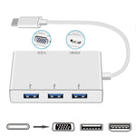 Adattatore Hub USB-C 5 in 1 HDMI VGA 3xUSB3.0