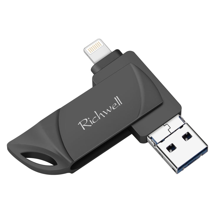 Richwell DXZ65 USB Flash Disk 32G 3 in 1 Micro USB + 8 pin + USB 3.0 compatibile con iPhone e IOS