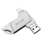 Richwell DXZ66 USB Flash Disk 16G 3 in 1 Micro USB + 8 pin + USB 3.0 compatibile con iPhone e IOS