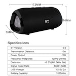 BY Altoparlante Bluetooth portatile Altoparlante wireless impermeabile Sistema audio surround per musica stereo 3D Altoparlanti esterni Supporto TF AUX